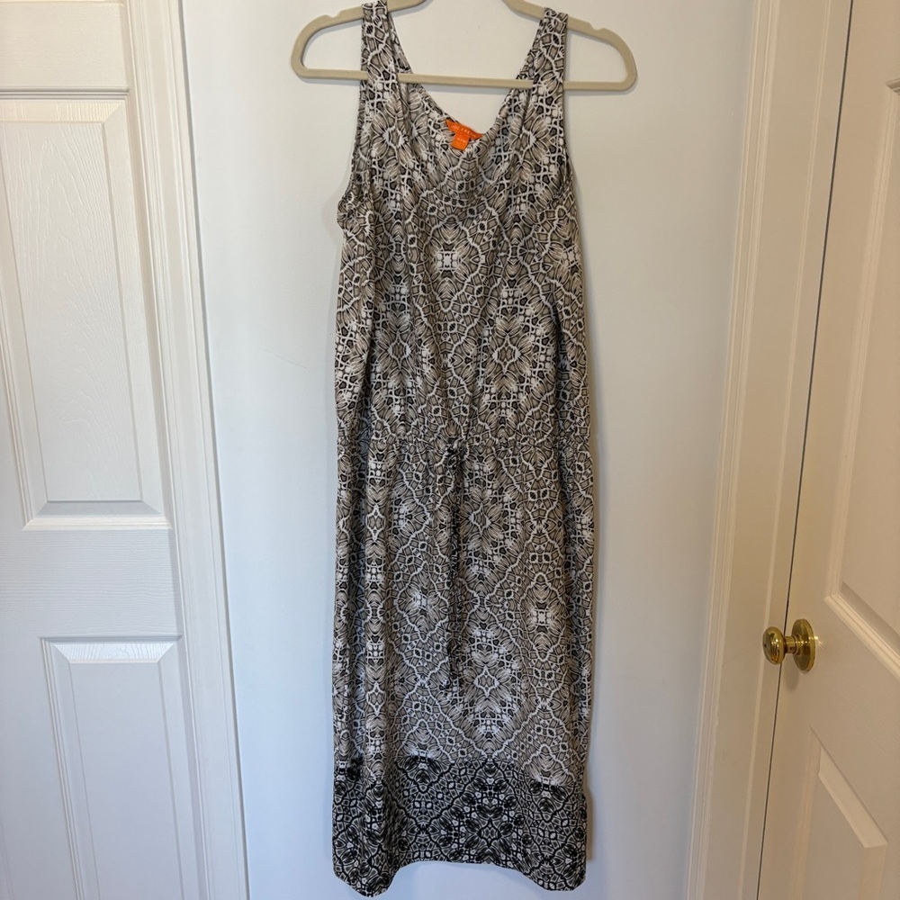 Joe Fresh Sleeveless Summer Dress Geometric Prints Pockets Size M
